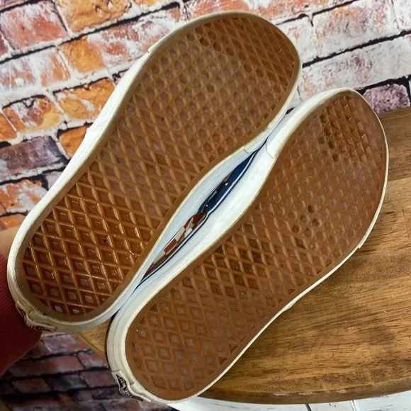 Vans Blue and Red Checkered Sneakers - Picture 9 of 13